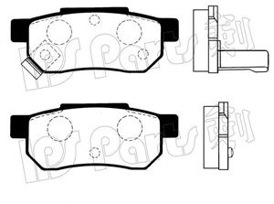IPS PARTS ibr1404 -  Комплект тормозных колодок, дисковый тормоз